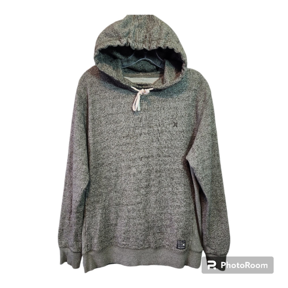 Hurley Womens Olive Green Spackle Print Soft Hoodie Sz M